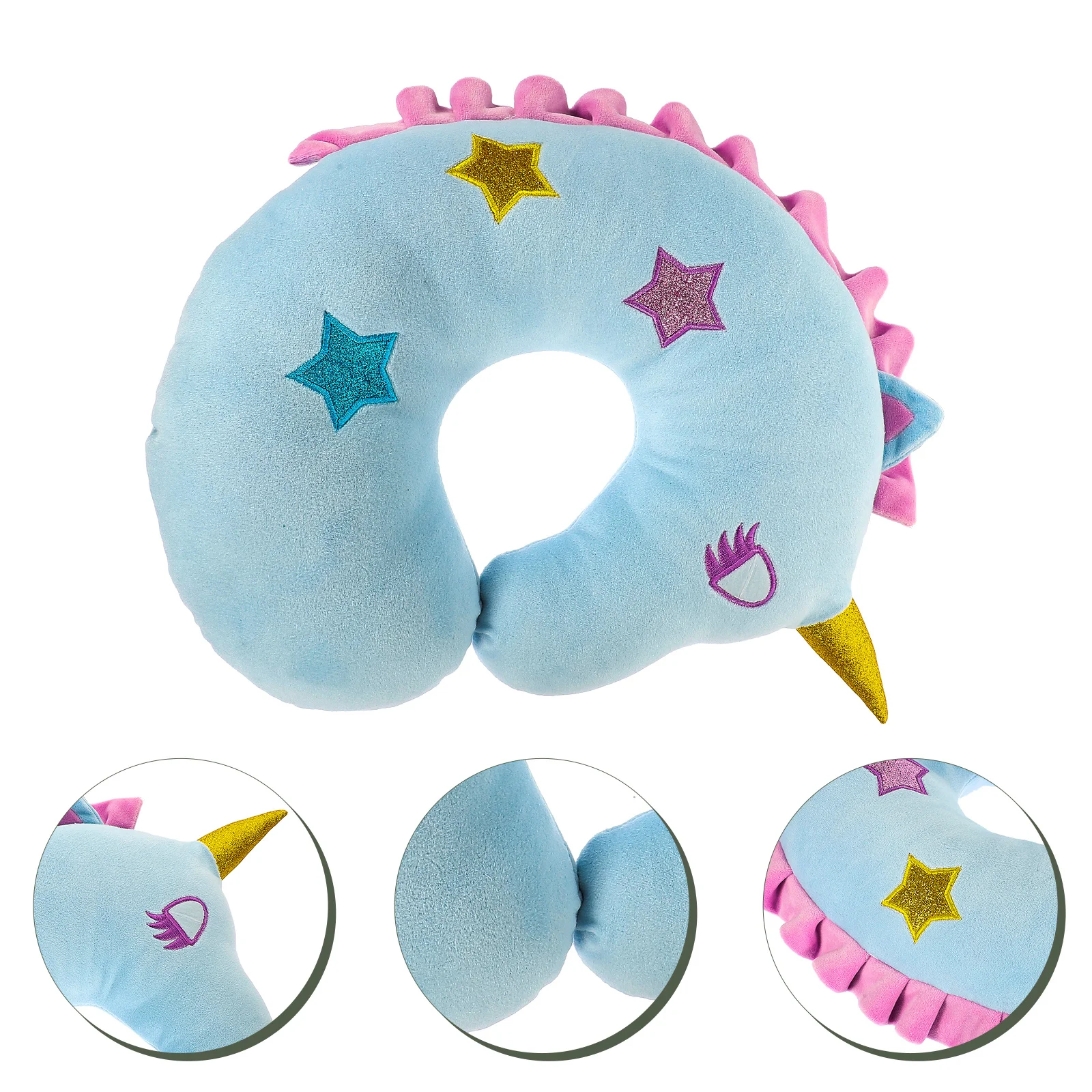 

Adorable Unicorn Neck Pillow U-Shape Design Smooth Fabric for Neck Support Ideal for Airplane Car Long Trips Comfortable Rest
