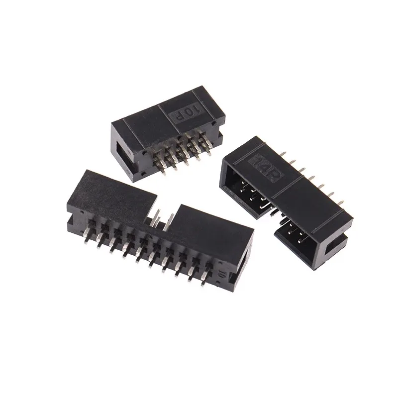 DC3 Cable Plug 2.54mm Spacing Simple Bull Horn Socket IDC Connector JTAG Socket Straight Pin 6/8/10/14/16/20/26/30-40/50P64p
