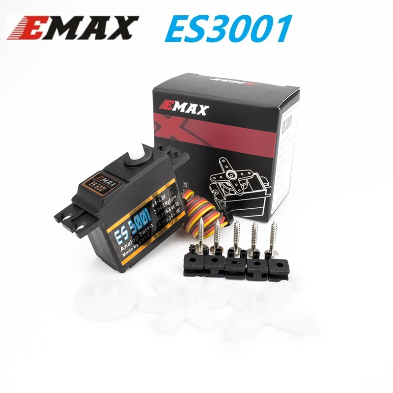 EMAX ES3001 43g Plastic Gear 4.8-6.0V RC Helicopter Marine Standard Analog Servo