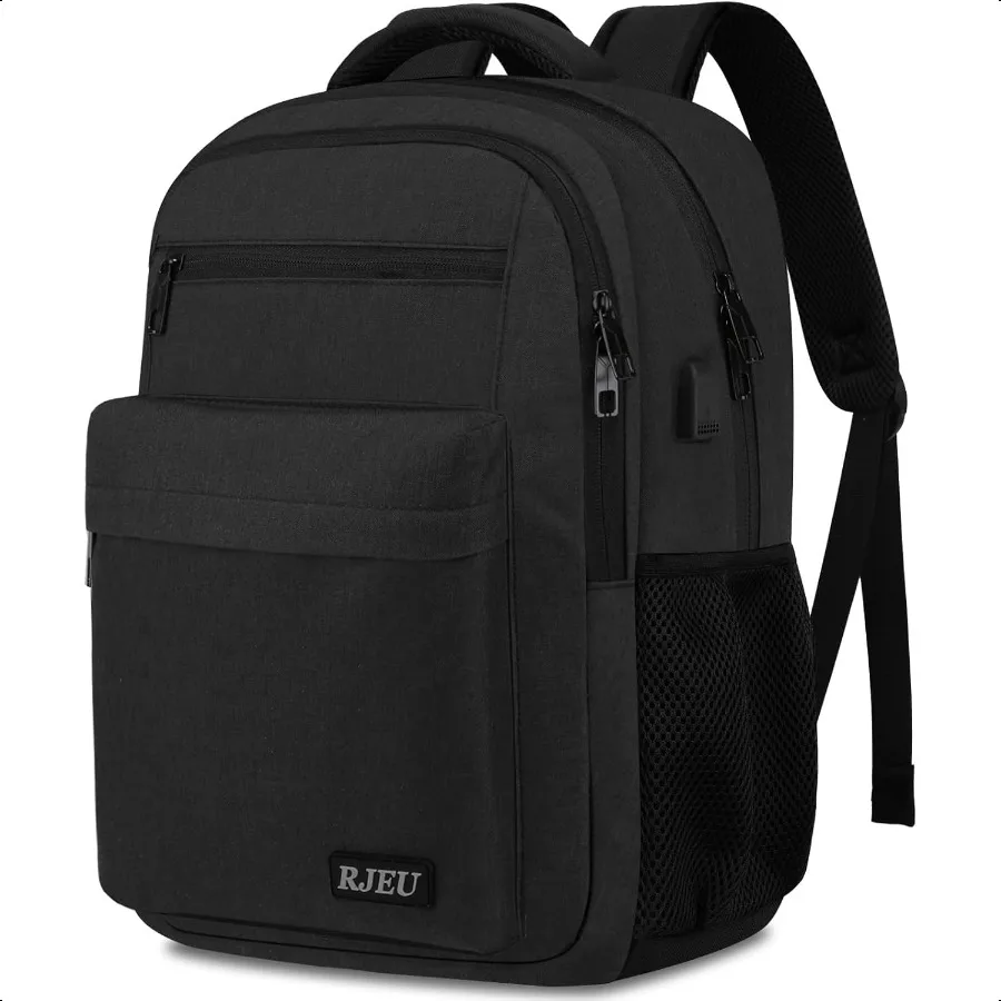 

School Backpack for Teen Boys 15.6 Inch USB Charging Port AntiTheft Water Resistant School Bookbag College Busin Ergonomic Back