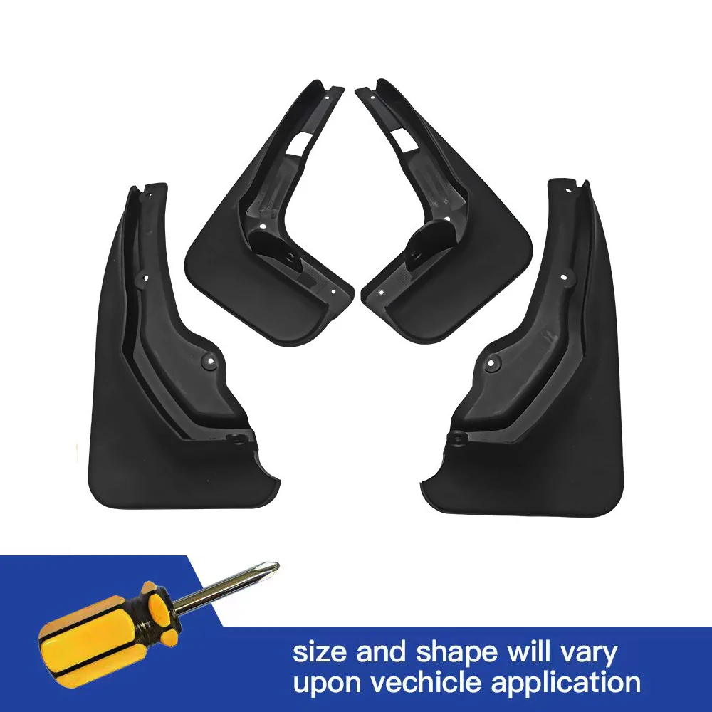 

4Pcs Front & Rear Mud Flaps Splash Guards Mudguards Black For Benz C-Class 2011 2012 2013 2014