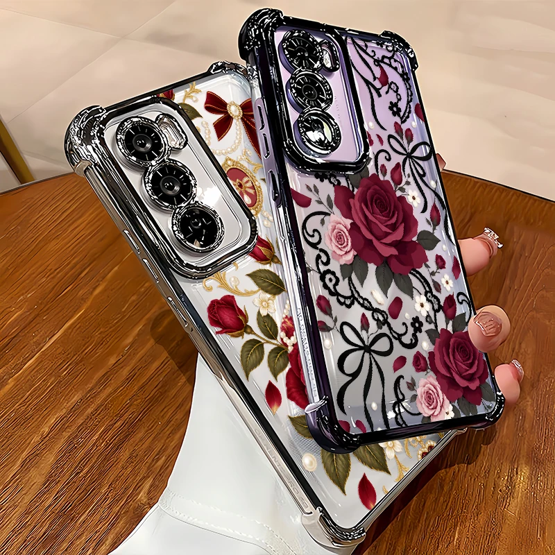 Beautiful Flower Pattern Phone Case For OPPO Realme C100i C85 Pro C75 C71 C65 C55 C53 C35 C33 Soft TPU Drop Resistant Cases Etui