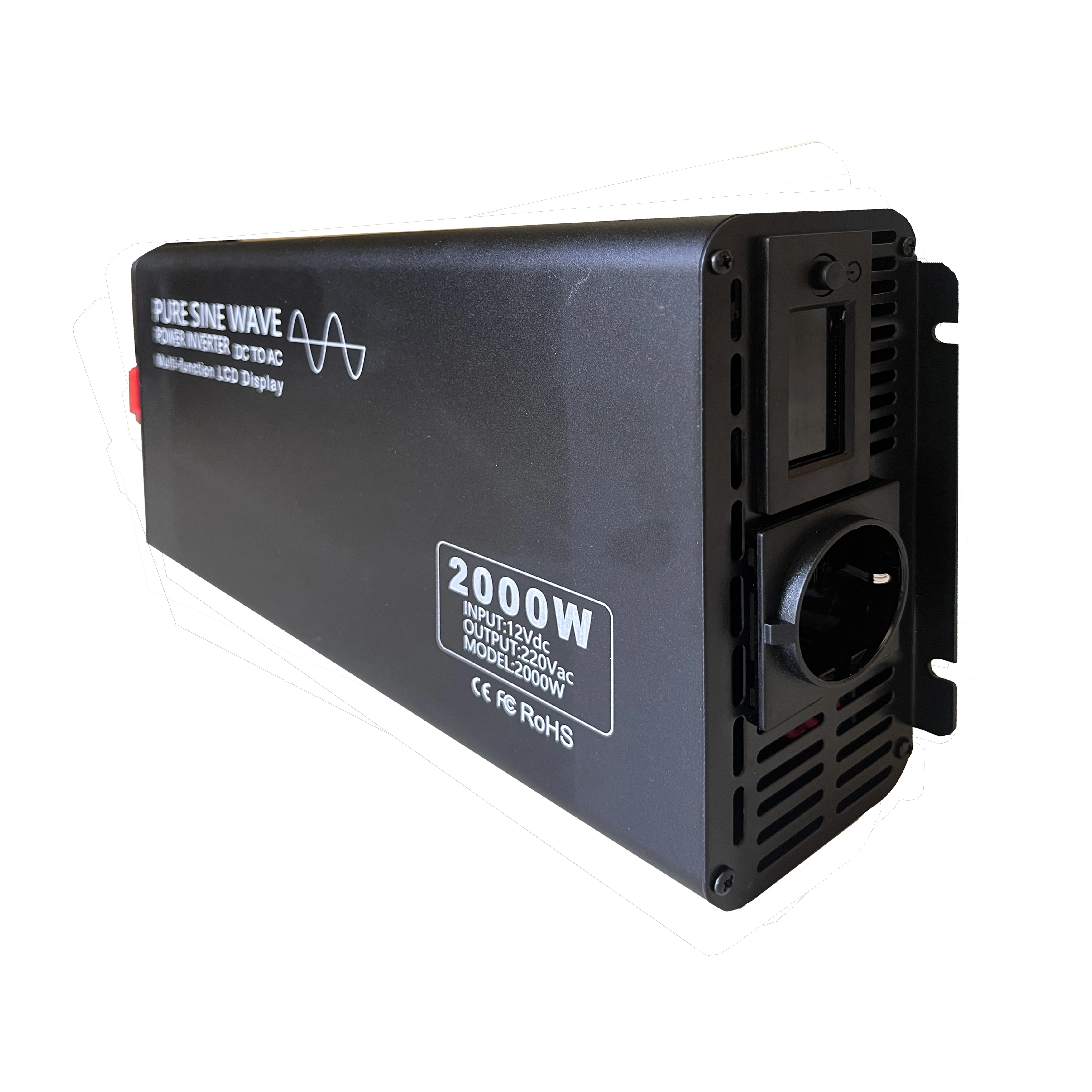 Inverter Egyenáram 12V 24V 48V 60V 72V hogy Váltóáram 110V 220V feszültség Transzformátor Európai Unió aljzat 2000W Akadálymentes Szinusz Hullámosság átalakító autó napelemes Inverter