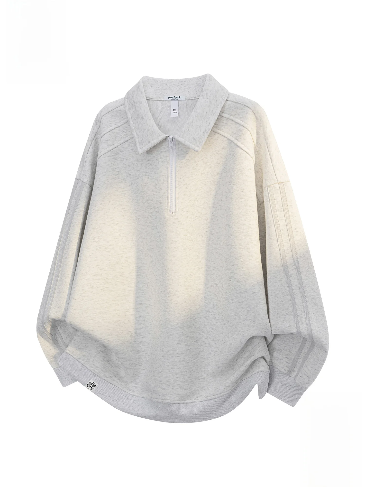 

Мужская толстовка Paul Frank Large Mouth Monkey Simple Striped Casual, новая весенняя модель, свободный крой, с воротником, из полиэфирного волокна