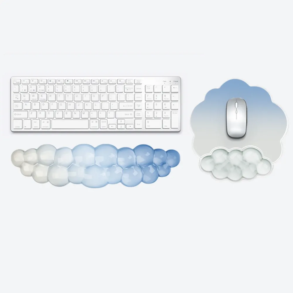 

Portable Gradient Wrist Rest Mouse Pad Transparent Pain Relief Silicone Wrist Support Soft Non-Slip Keyboard Wrist Pad Office