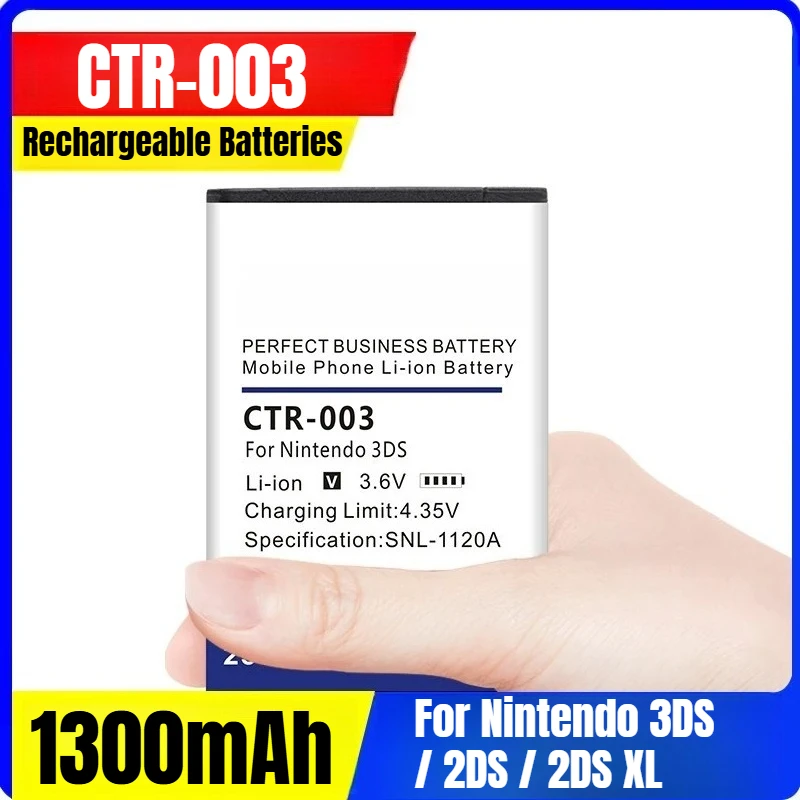 

1300mAh CTR-003 Rechargeable Batteries for Nintendo 3DS / 2DS / 2DS XL