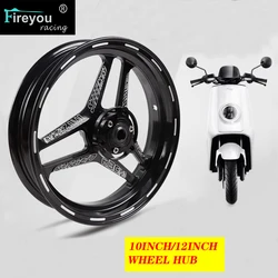 70mm Universal 10*2.15 12*2.75 Motorcycle mantianxing modified front wheel Rims For Single Disc Disk Brake U+B N1S UQi C90 EM100