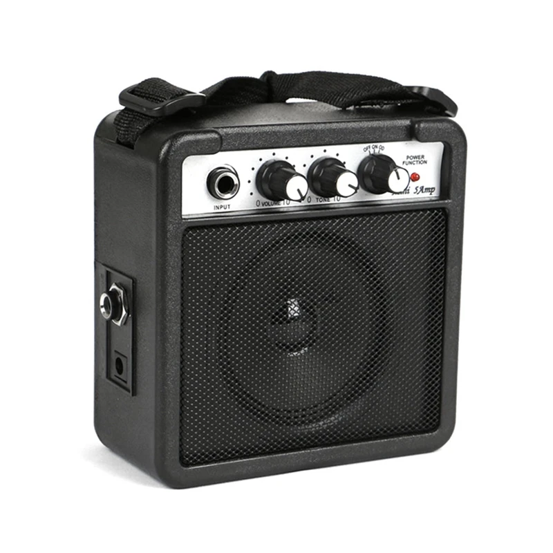 

1 PCS 5W Mini Guitar Amplifier Amp Speaker With 3.5Mm & 6.35Mm Inputs 1/4 Inch Output ABS With Volume Tone Adjustment Overdrive