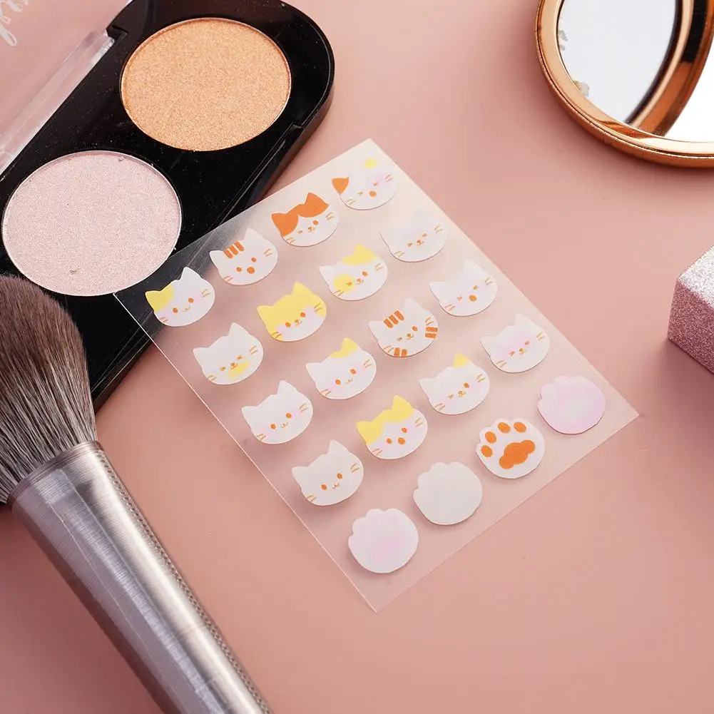 Parches hidrocoloides para espinillas y acné, 20 unidades, tatuaje facial para fiesta, pegatina autoadhesiva, decoración de maquillaje T2i2
