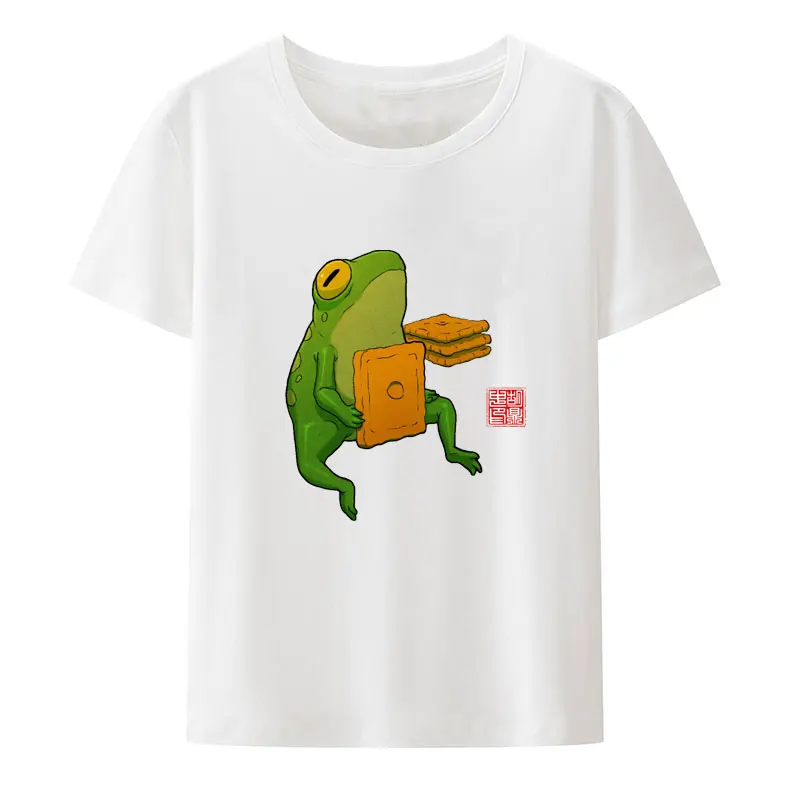 Camiseta con estampado de rana Stabby Gremlin para mujer, ropa de verano para mujer, Hip Hop, Hipster, personaje de chica de dibujos animados