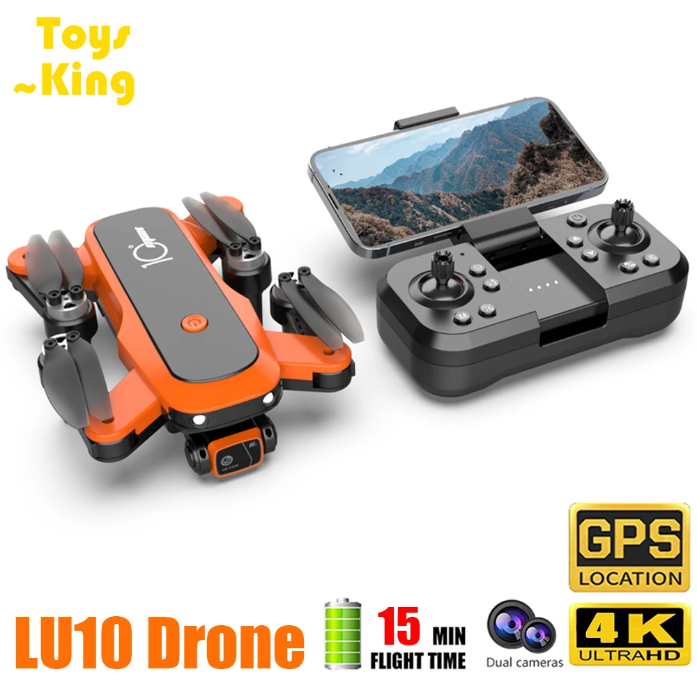 

LU10 4K Camera Drone Fpv Wifi Dron Drones Profesional Quadcopter with Camera Hd Brushless Motor Aerial Photography Aircraft Toys