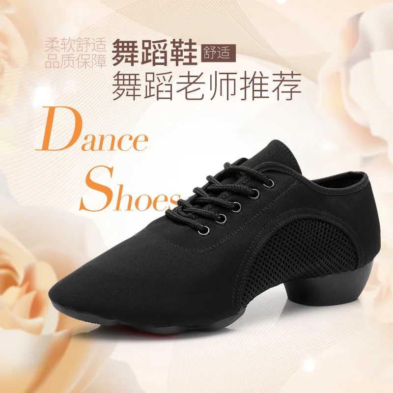 1 Paar/partij Mannen Vrouwen Standaard Ballroom Tango Latin Dansschoenen Canvas Jazz Dansen Zachte Indoor Schoenen