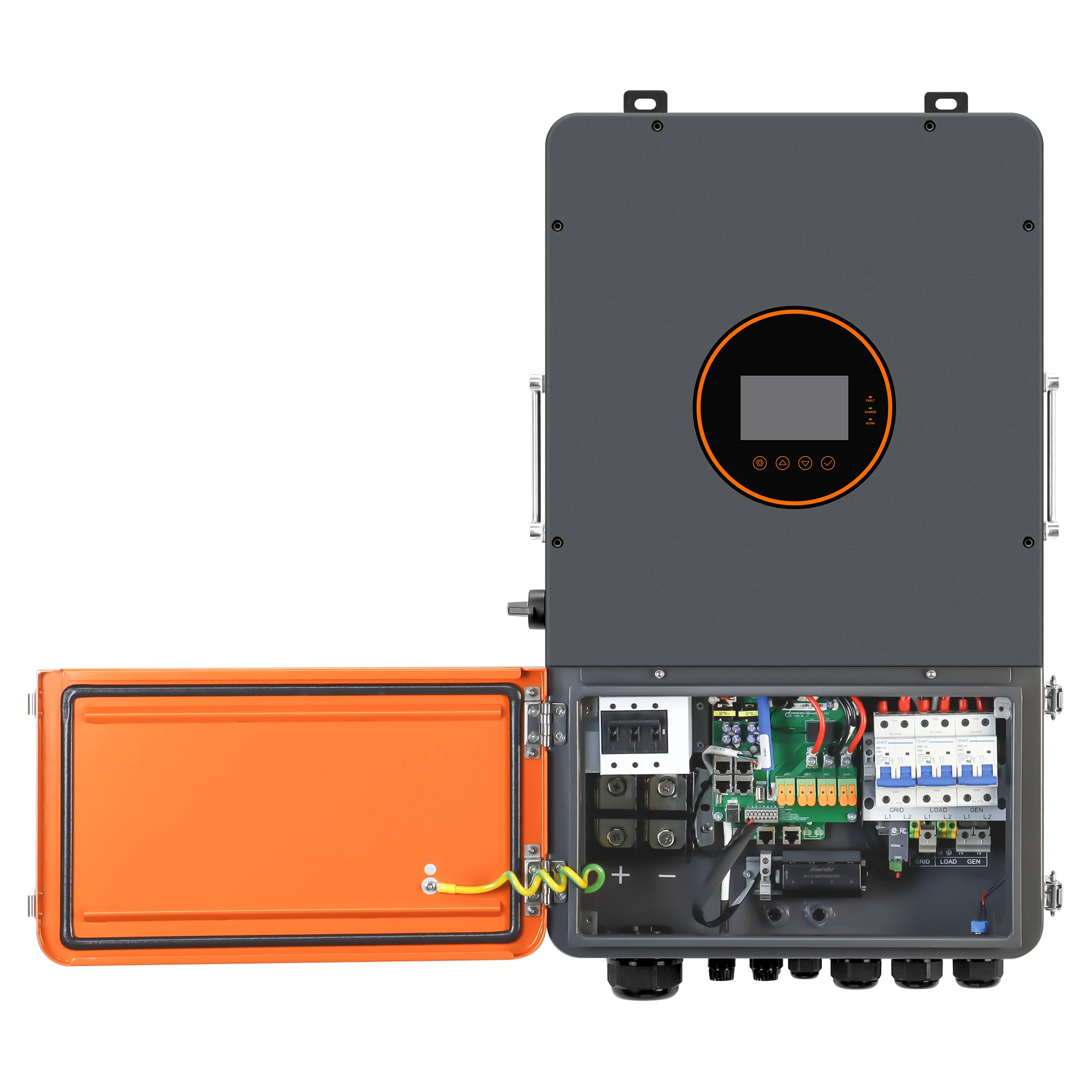 PowMr 12KW Split Phase Hybrid Solar Inversor 48V DC to 110V/240V/208Vac With 200A Dual MPPT Solar Charger Controller Max PV 550Vdc US Stock