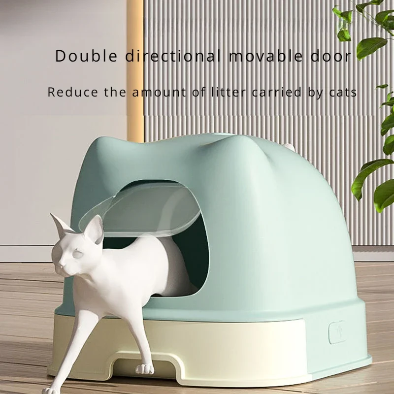 Cat Litter Box Enclosure Deodorization Cat Litter Drawer Splash Proof Portable Cat Toilet Kitty Litter Box Pet Supplies