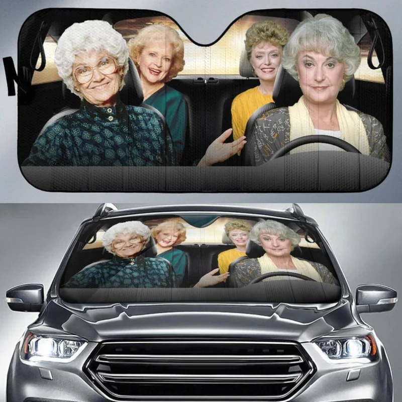 

The Golden Girls Car Auto Sun Shade Funny Windshield Fan Gift Auto Sun Shade Car Sun Protector Car Window Sunshade