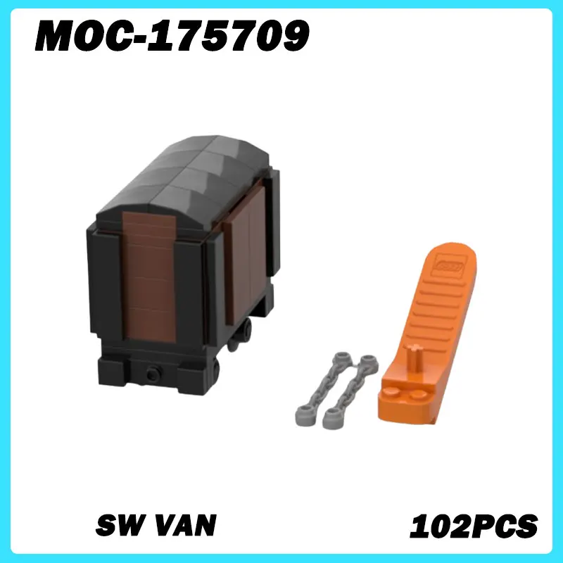 MOC-175709 Mini Train Series SW Van Building Blocks Model Assemble Small Particles Brick Boys Collectibles Toy Birthday Gift