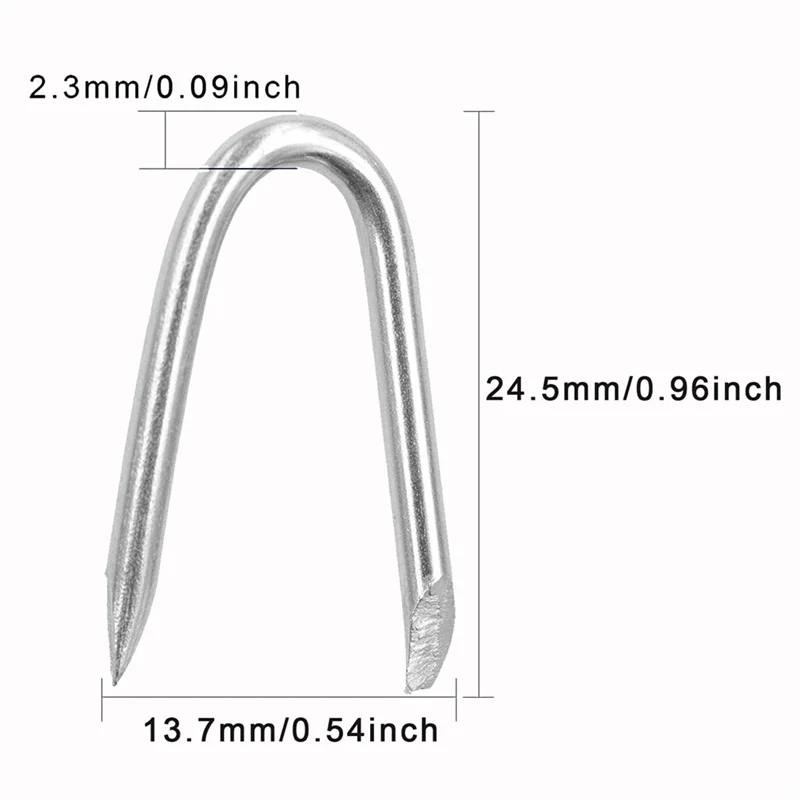 ABRB-200 grampos de cerca de fio de aço dos pces, pregos das fixadores em forma de u para a malha de arame e a esgrima tecida