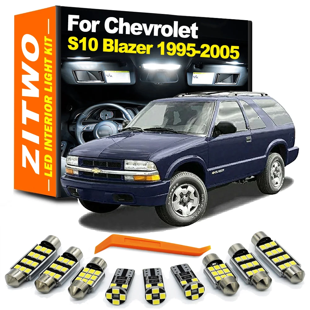 Zitwo 15 pçs kit de lâmpada interior led do carro para chevrolet chevy s10 blazer 1995- 1999 2000 2001 2002 2003 2004 2005 acessórios