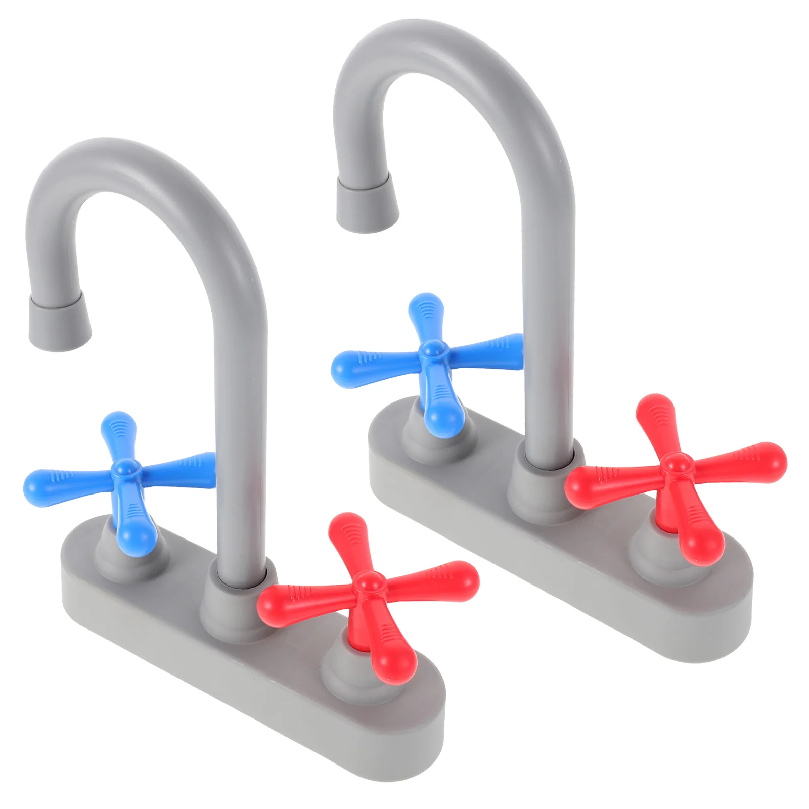 

2 Pcs Kitchen Faucet Toys Sink Replacement Play Accessories Pretend Simulation Kids