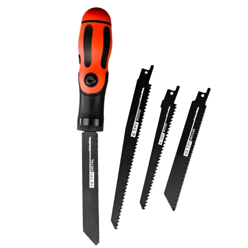 Changeable Handsaw Grip Handle Convenient & Flexible Handle Screwdriver Set for Precise Cutting Woodworking Tool