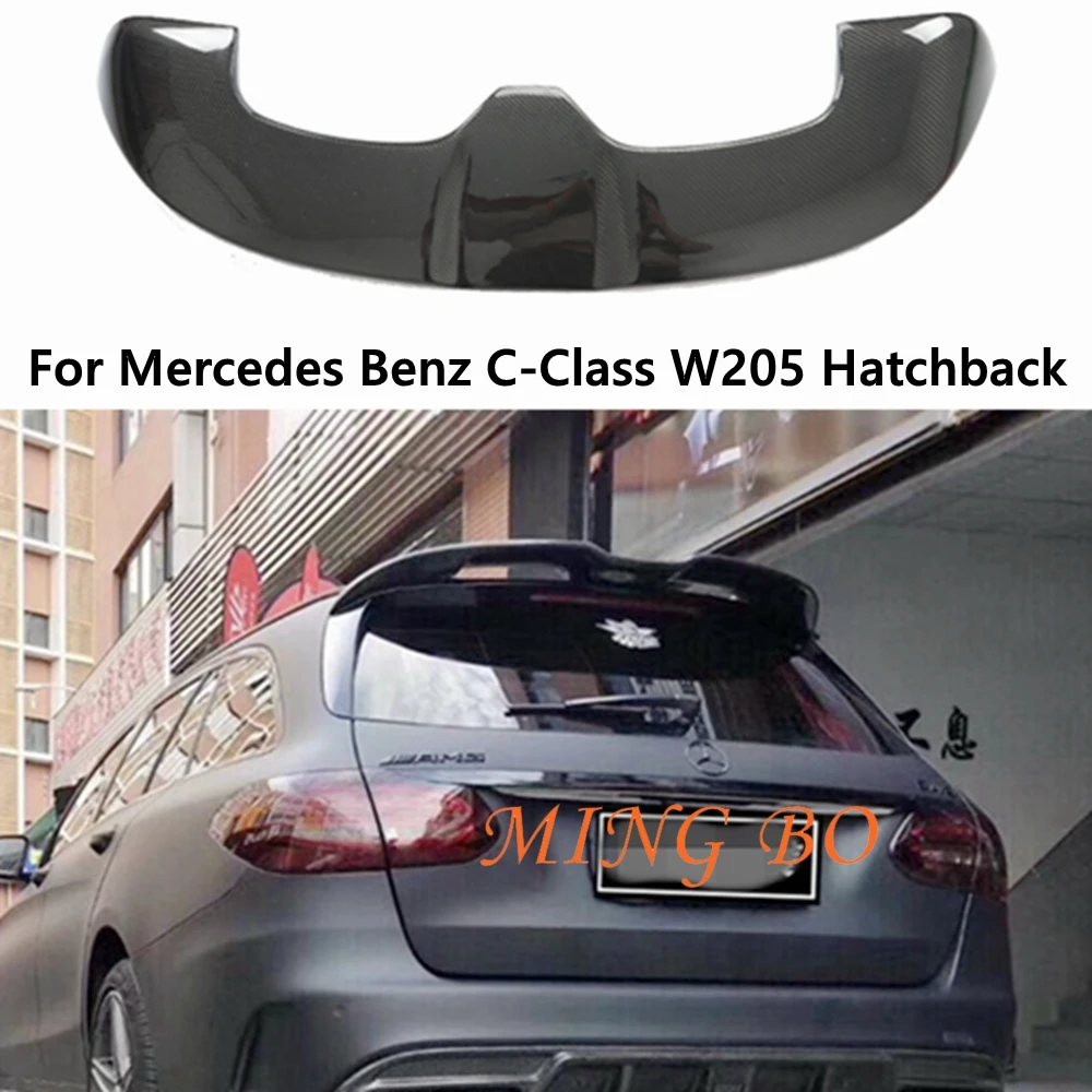 

For Mercedes Benz C Class W205 Travel version 5 Door Hatchback 2016 2017 2018 2019 Carbon Fiber Spoiler