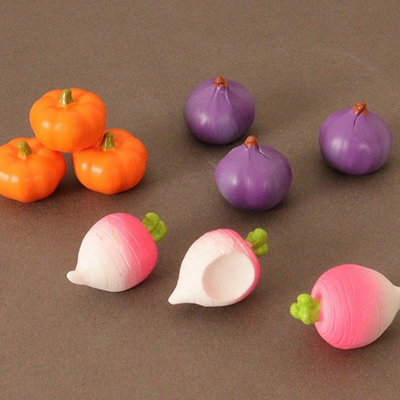 10 Stks/set Poppenhuis Simulatie Groentemand Set Poppenhuis Groenten Decoratie Poppen Huis Miniatuur Keuken Speelspeelgoed