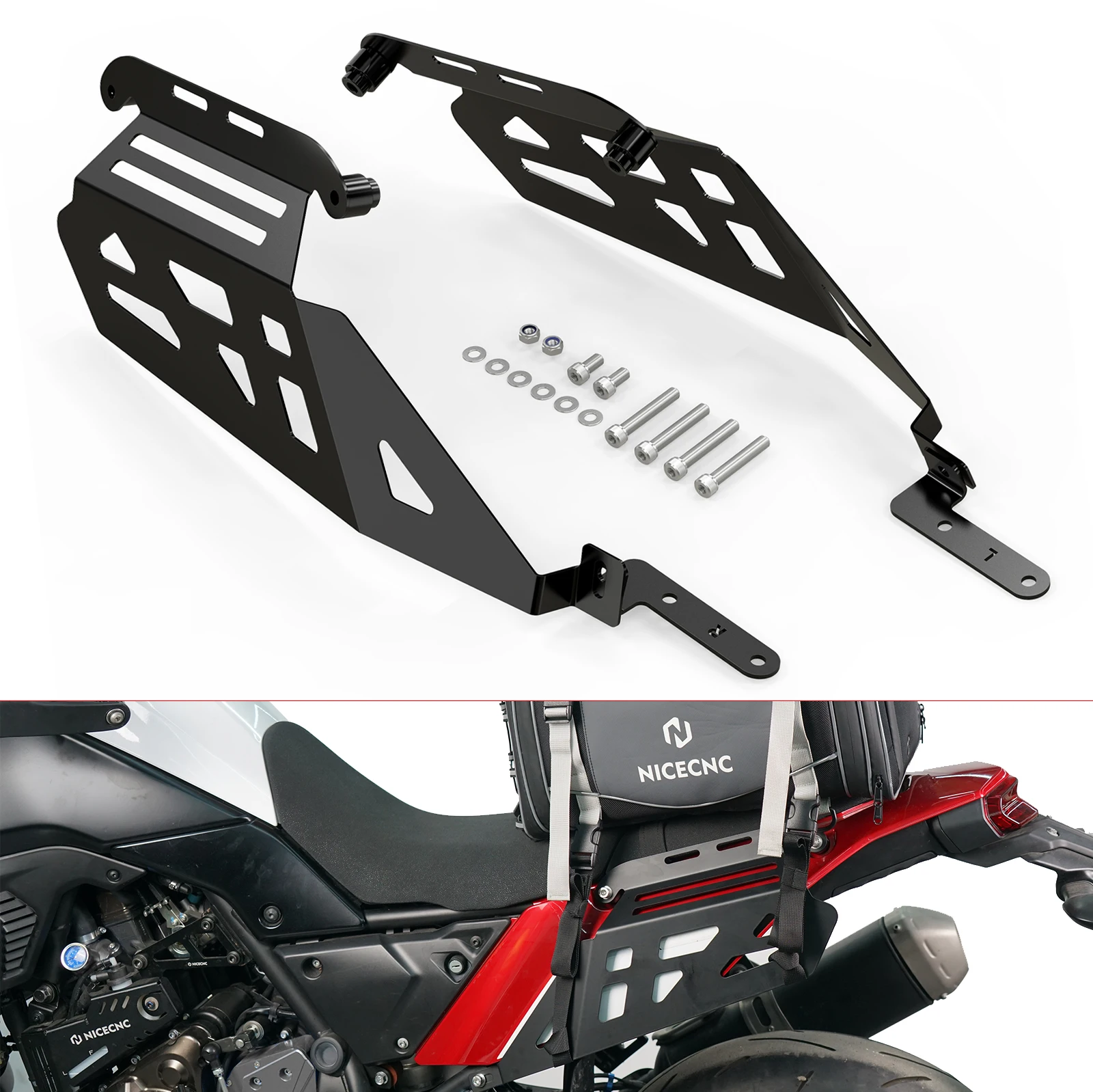 For Yamaha Tenere 700 Luggage Rack Side Rails Saddlebag Support Bracket Side Panniers for Yamaha Tenere 700 XTZ700 2019-2024