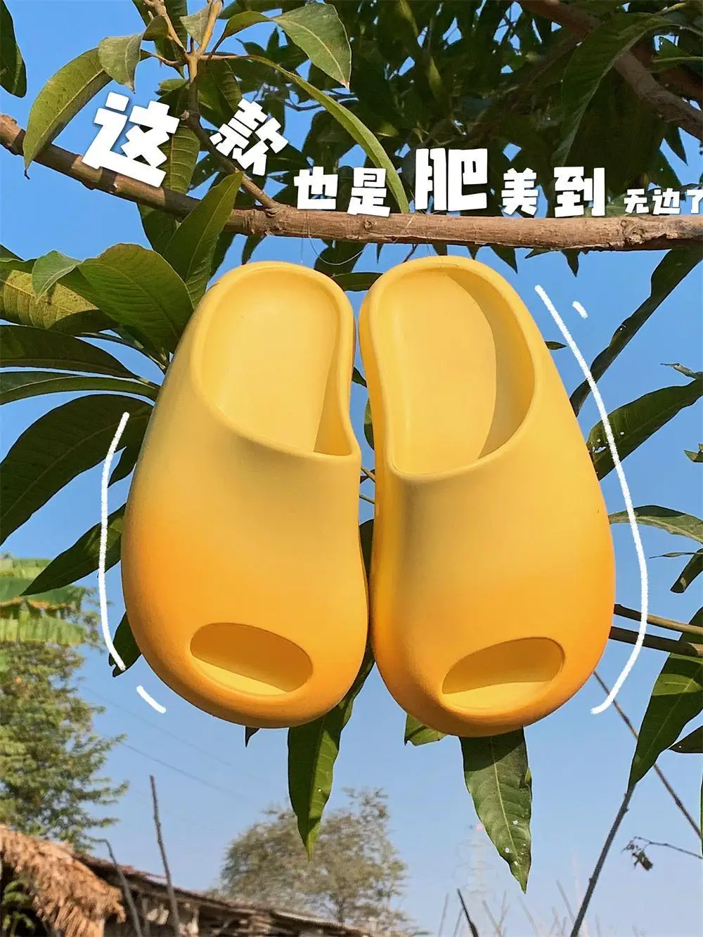 Indoor Household Cute Mango Slippers For Women Thick Bottom Home Slippers Shoes, Anti Slip, Summer Beach Slippers