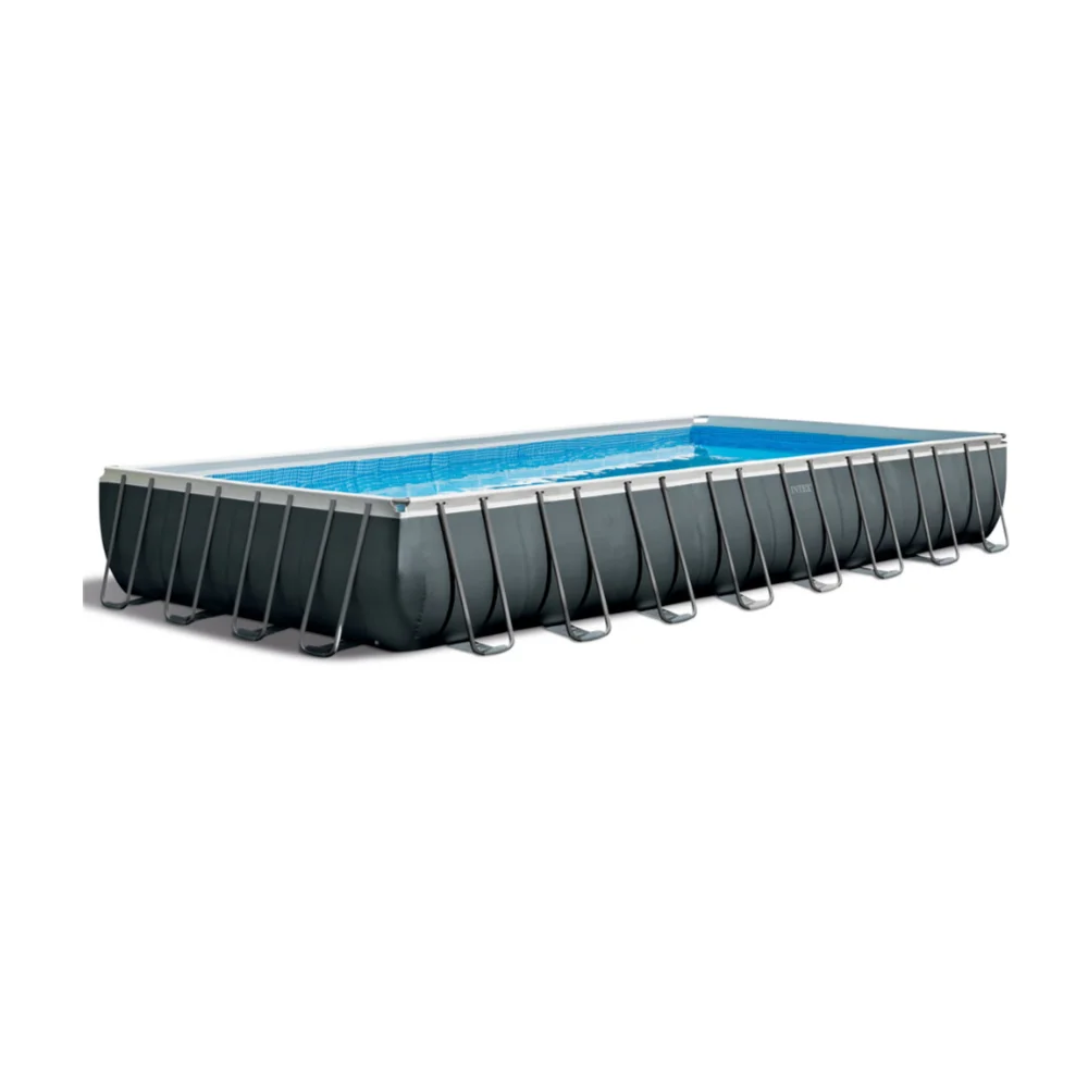 INTEX 26378 Ultra Metal Frame Rectangular Swimming Pool Set Above Ground Swimming Pools