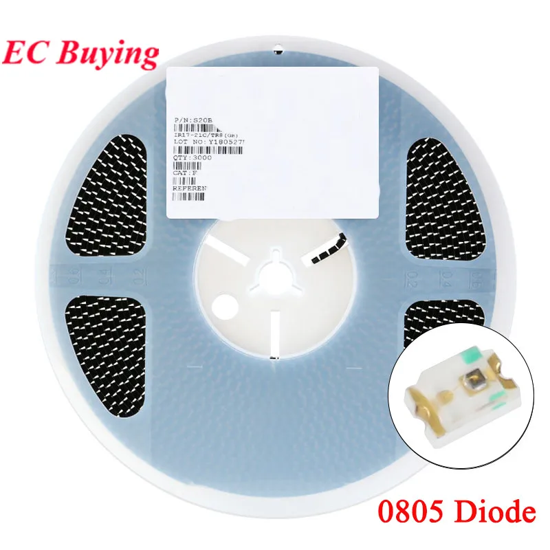100pcs/lot IR17-21C/TR8 0805 SMD LED Infrared 940nm IR Infrared Emission Diode Emitting Diode DIY IR17-21C TR8