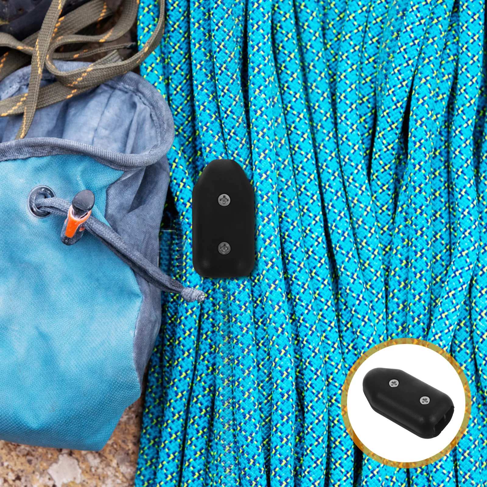 

6pcs Plastic Clips Nylon Rope Clamp For 8Mm Braided Wire Ropes Outdoor Climbing Tent Cable Holder Reusable Rope Tightener