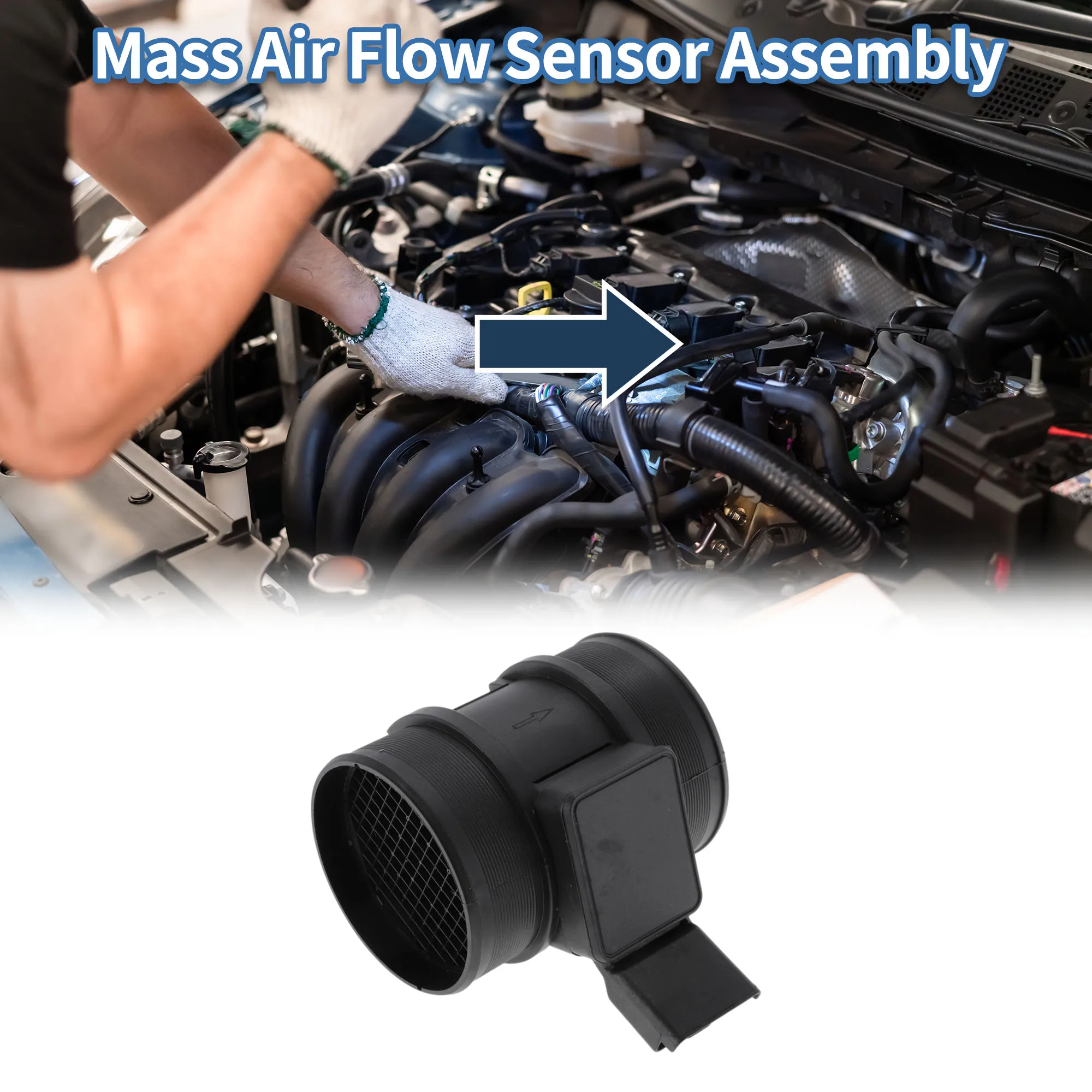 

UXCELL Mass Air Flow Sensor Assembly No.9639794880 for Peugeot 206 1998-2009