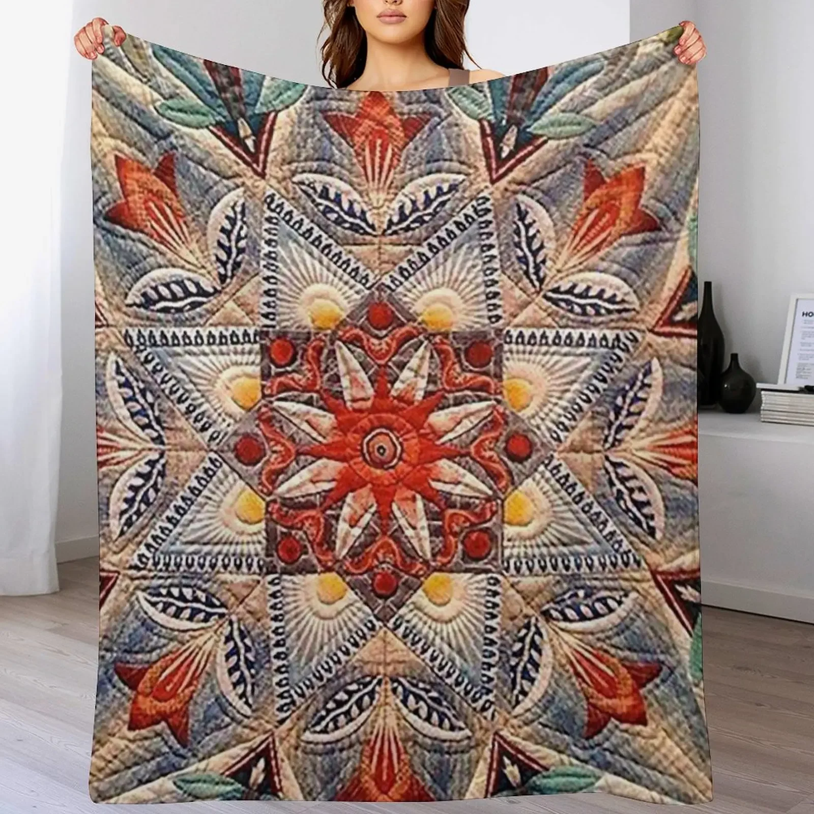 

Quilt, quilt pattern, floral quilt, Japanese quilt, quilted blanket Throw Blanket Quilt Sofa Throw Loose sofa bed Blankets