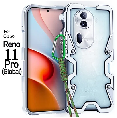

Luxury aluminum alloy hollow heat dissipation Phone Case For Oppo Reno 11 10 Pro Fall prevention Back Cove For Oppo Reno 11