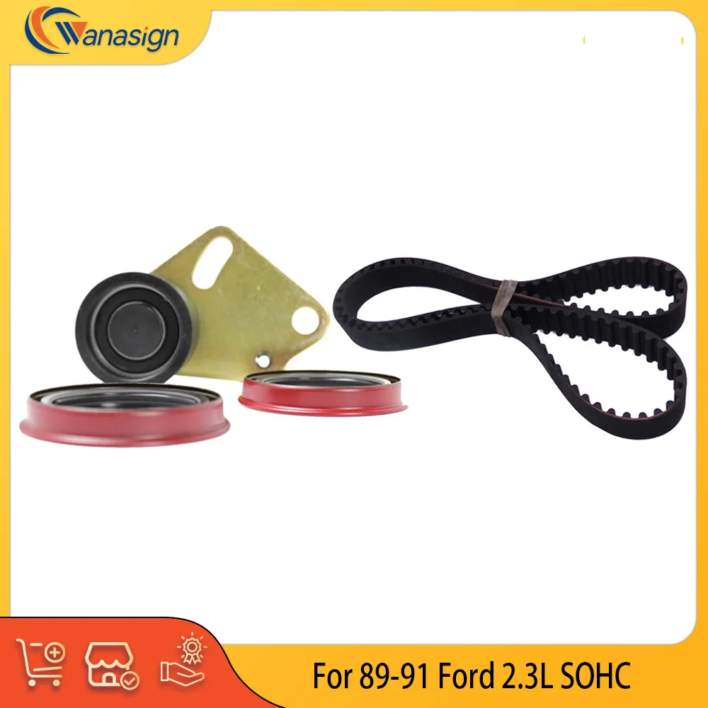 Engine Parts Timing Belt Tensioner Kit Fit 2.3 L L4 Gas For Ford Mustang 1979-1992 Ranger 1983-1992 LTD Mercury 2.3L