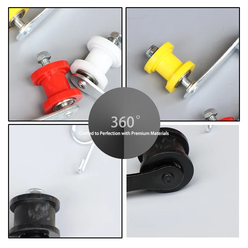 LINGQI RACING prowadnica łańcucha motocyklowego rolka koło pasowe napinacz zestaw rolek z metalową sprężyną do Dirt pitbike Motocross ATV