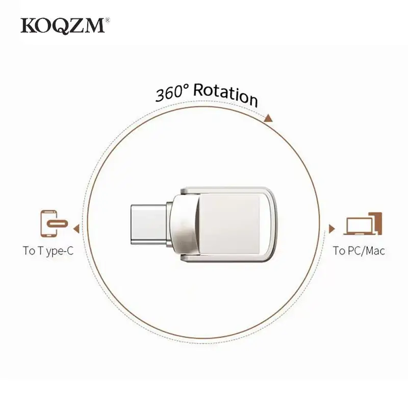 Unidad Flash USB 3,0, Pendrive Dual de 2TB, OTG, tipo C