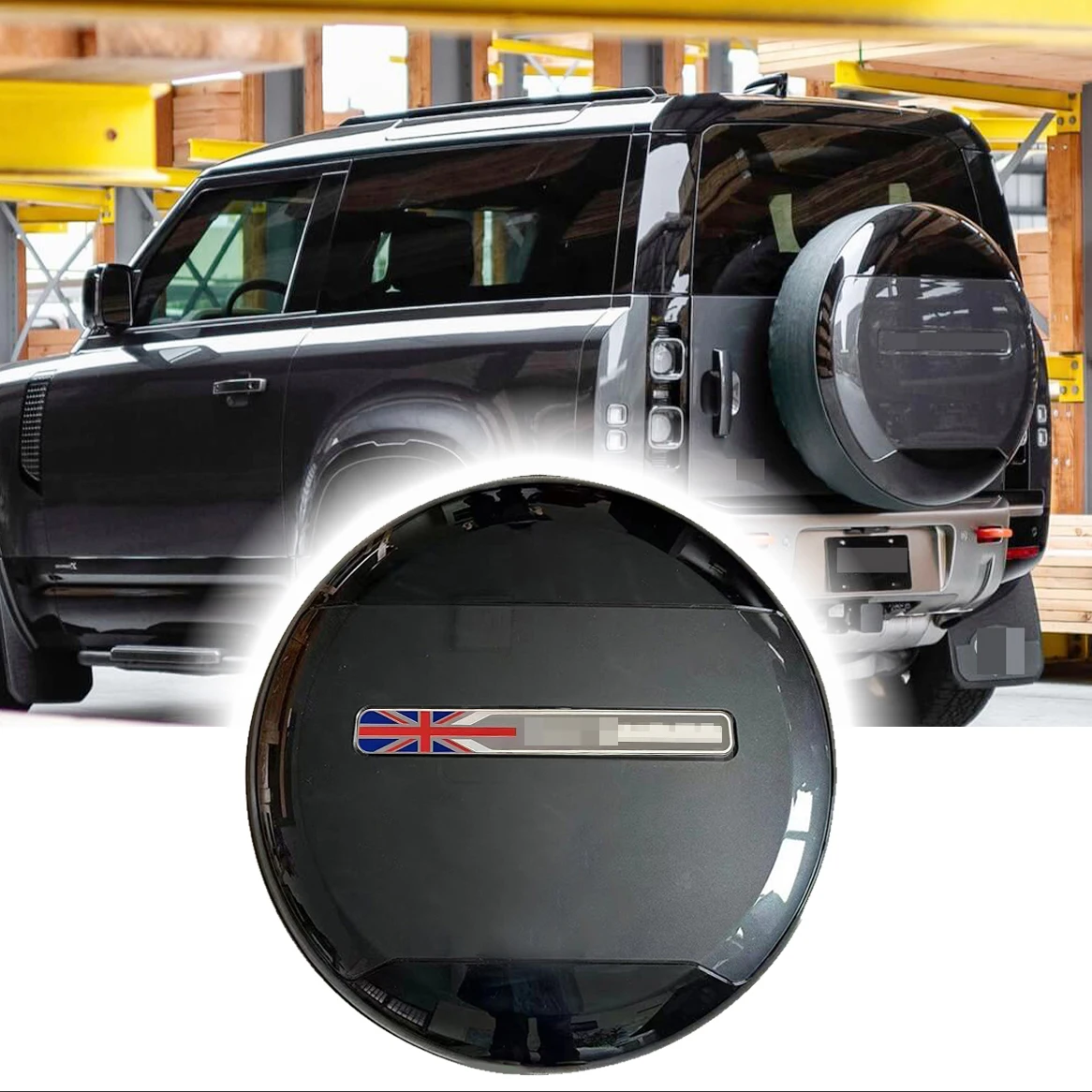 Carpathian Grey Series Spare Tire Cover fits for Land Rover Defender 110 90 130 2020-2024 ABS Spare Tyre Wheel Cover Protector