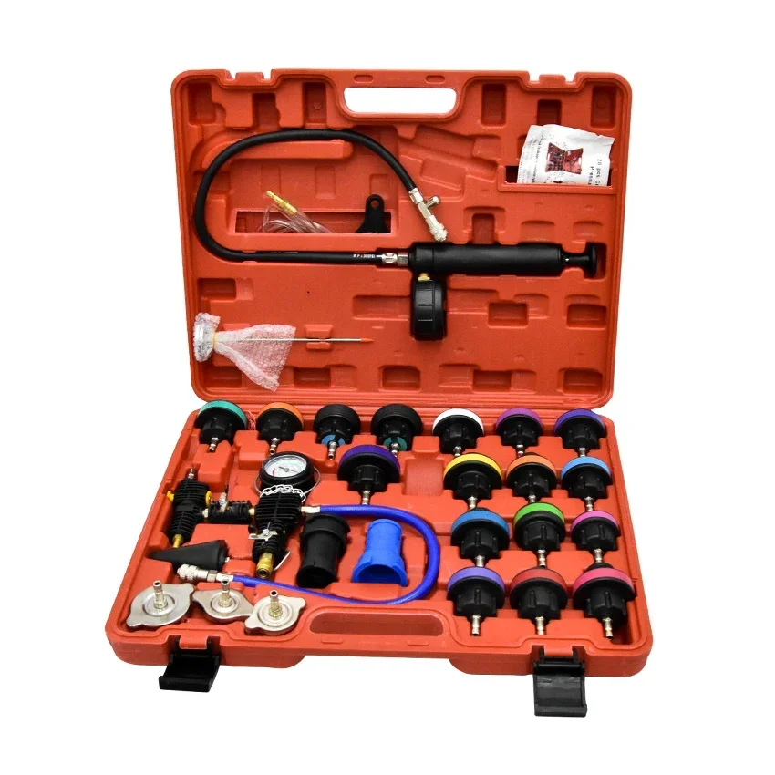 28Pcs Universal Radiator Pressure Tester Vacuum Type Cooling System Test Detector Set