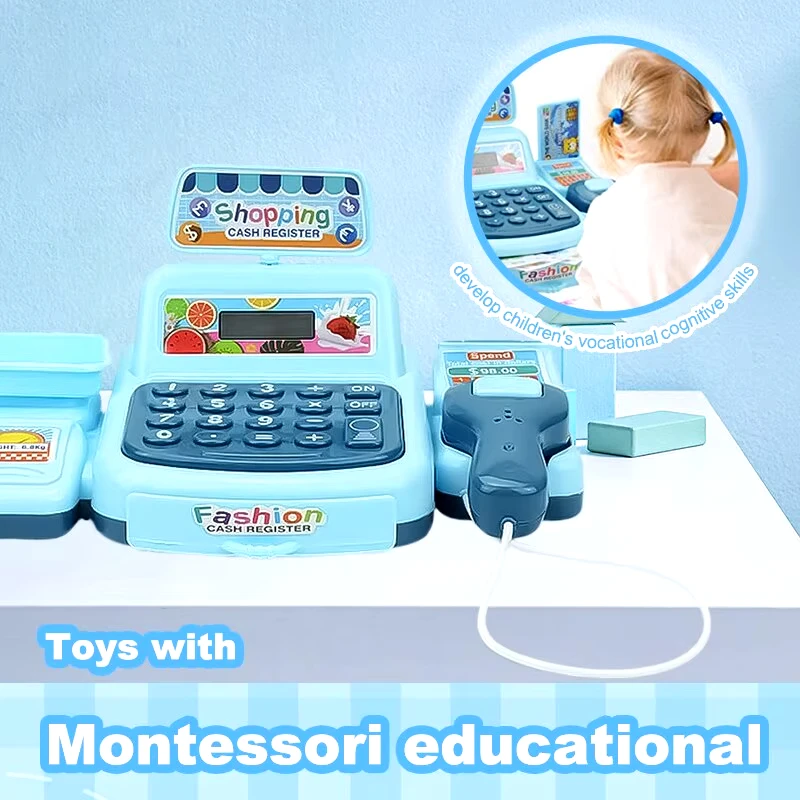 KBDFA Simulation Shopping Cash House Toys Electronic Game Lighting And Sound Effects Supermarket Cashier Toys image 3