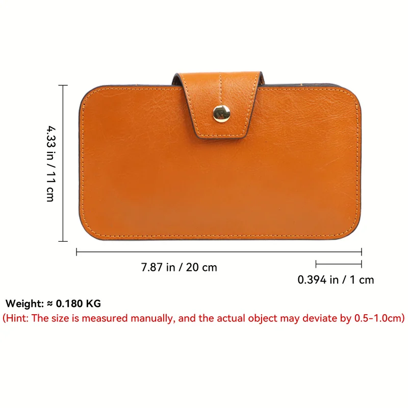 Universal High-End Soft Leather Slim Mobile Phone Pouch For Two Phones Double Clutch Bag Long Money Clip