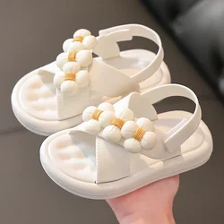 Sandali per ragazze scarpe da spiaggia per principessa estiva per bambini moda Casual calzature sportive antiscivolo sandali piatti con suola morbida per bambini