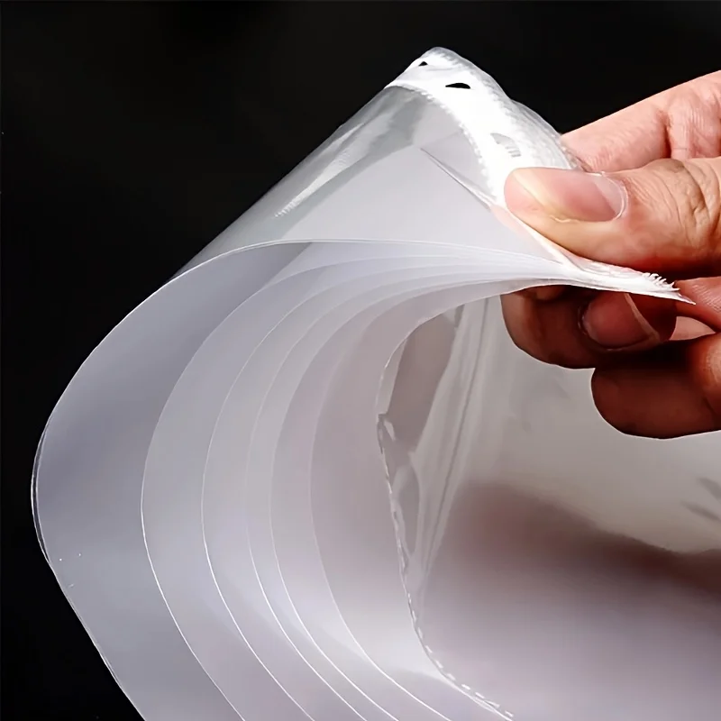 50/100pcs Clear A4 Plastic File Folders - 11-Hole 3-Ring Binder Compatible, Durable PP Document Sleeves for Office, School, Home