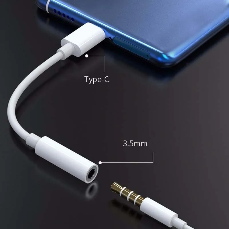 Type C to 3.5mm Audio Cable Adapter Earphone USB C AUX Headphone Adapter for iPhone 15 for iPad with USB Type-C port Audio cable