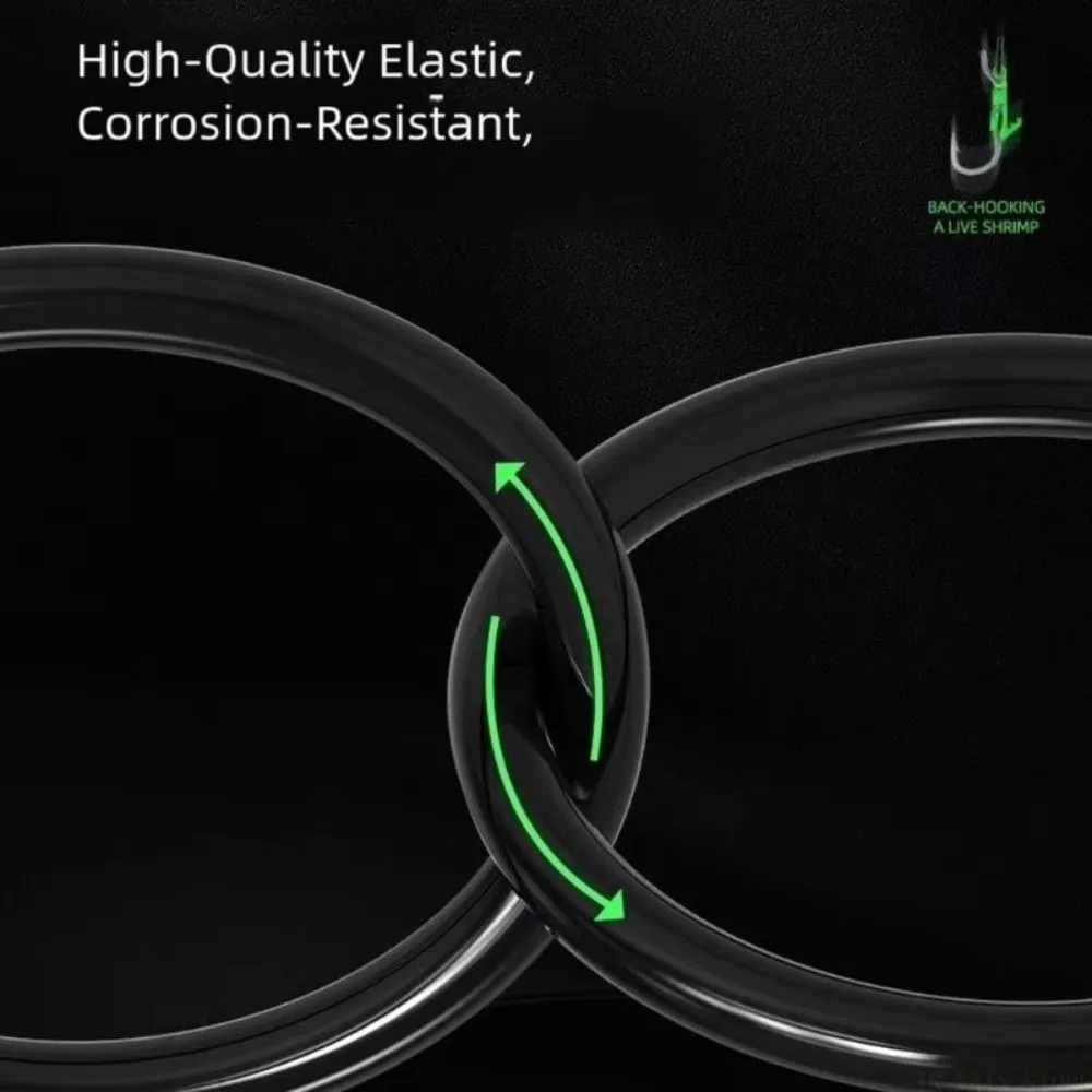 5Pcs Stainless Luminous Live Shrimp Hooks Sharp Barbed Anti-entanglement Luminous Bait Fixed Holder Set Anti Slip No Unhooking