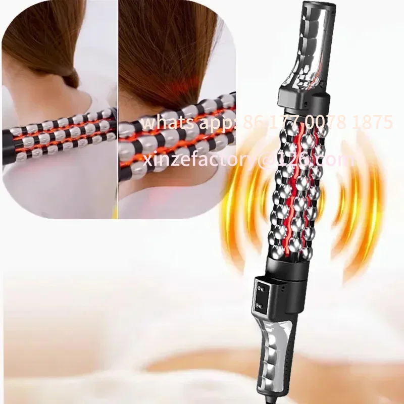 

Customizable New 36W Relaxed Red Light Heated Massage Device Roll Massager 360° Rotating Inner Ball Roller for Whole Body