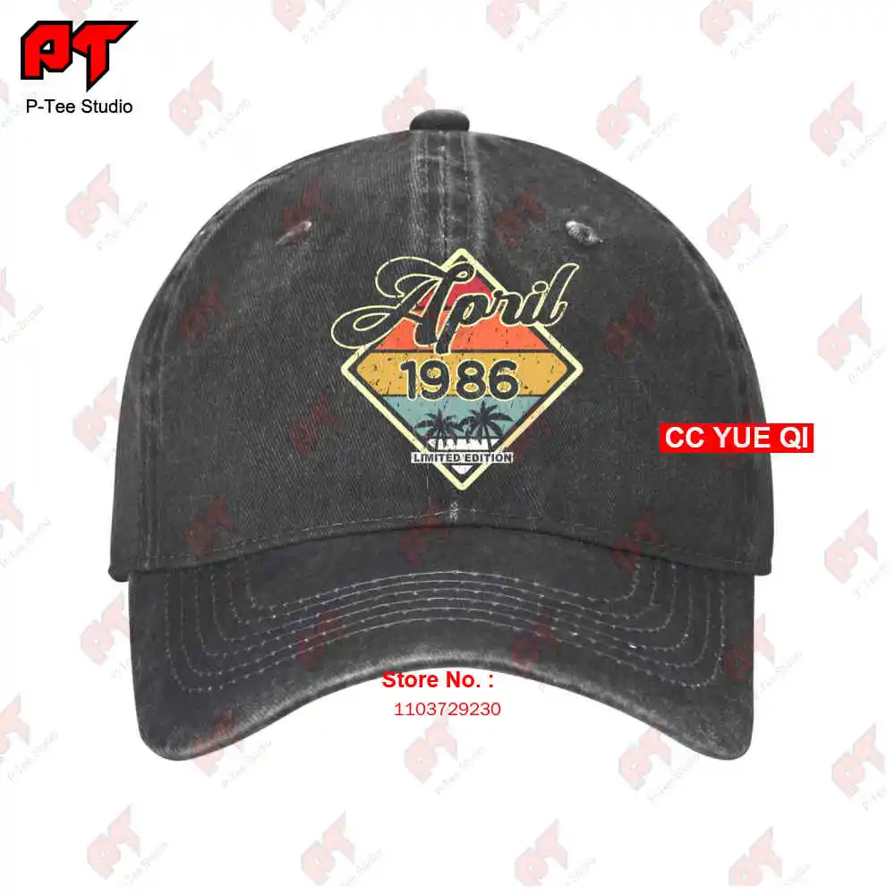 Vintage 35Th Birthday April 1986 Gift Baseball Caps Truck Cap QIGB