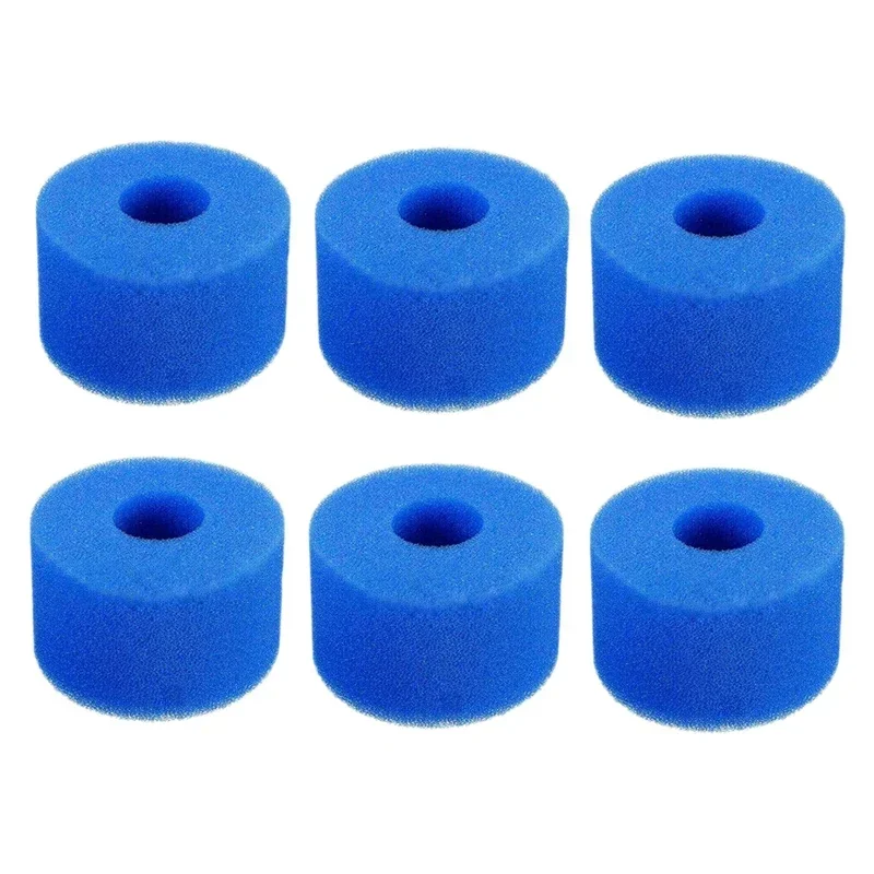 6Pcs for Intex Pure Spa Reusable Washable Foam Hot Tub Filter Cartridge Type Promotion 100% brand new and high quality