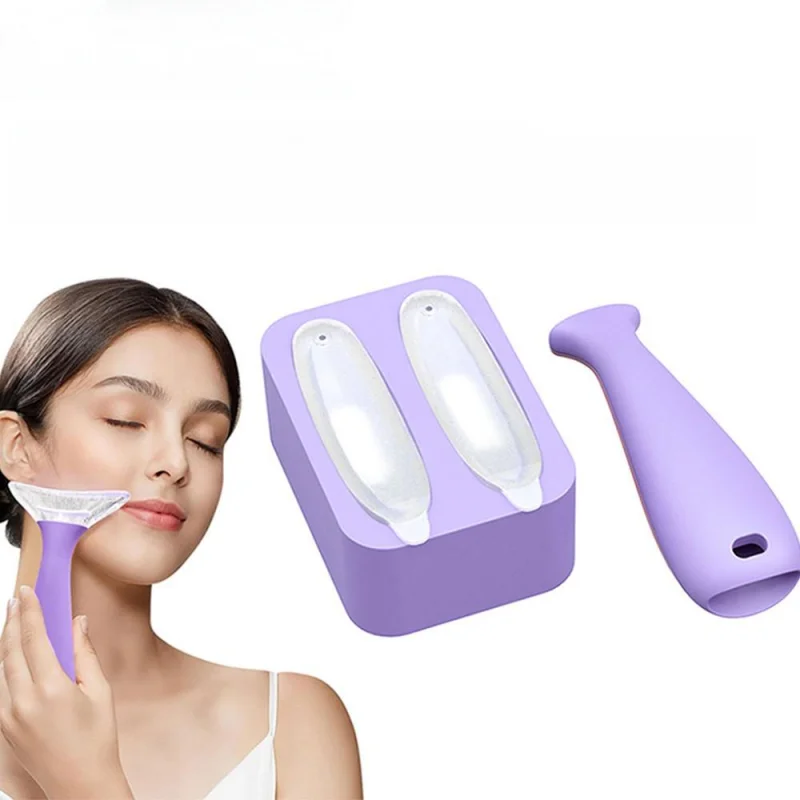 Customizable Cooling Facial Massager Silicone Ice Roller Ice Balls Cube Ice Mold For Eye Face Body Skincare Tool