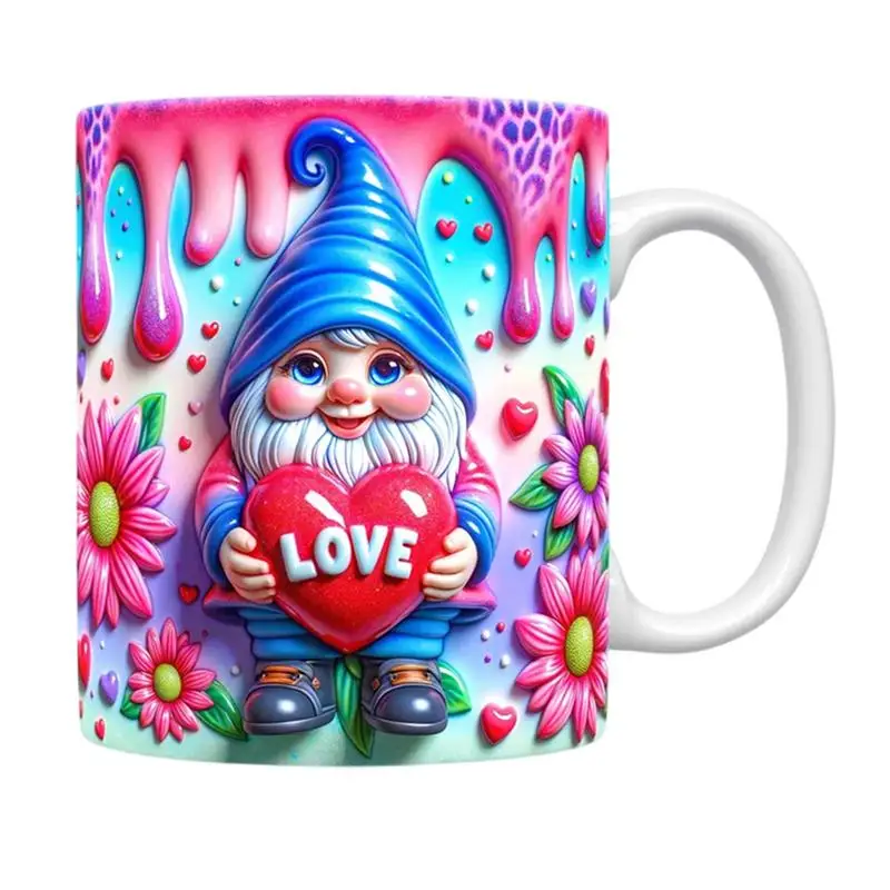 

Gnome Coffee Mug Ceramic Valentine's Day Coffee Tea Cup Couples Travel Cup Exquisite Gnome Ceramic Mug For Home Offices